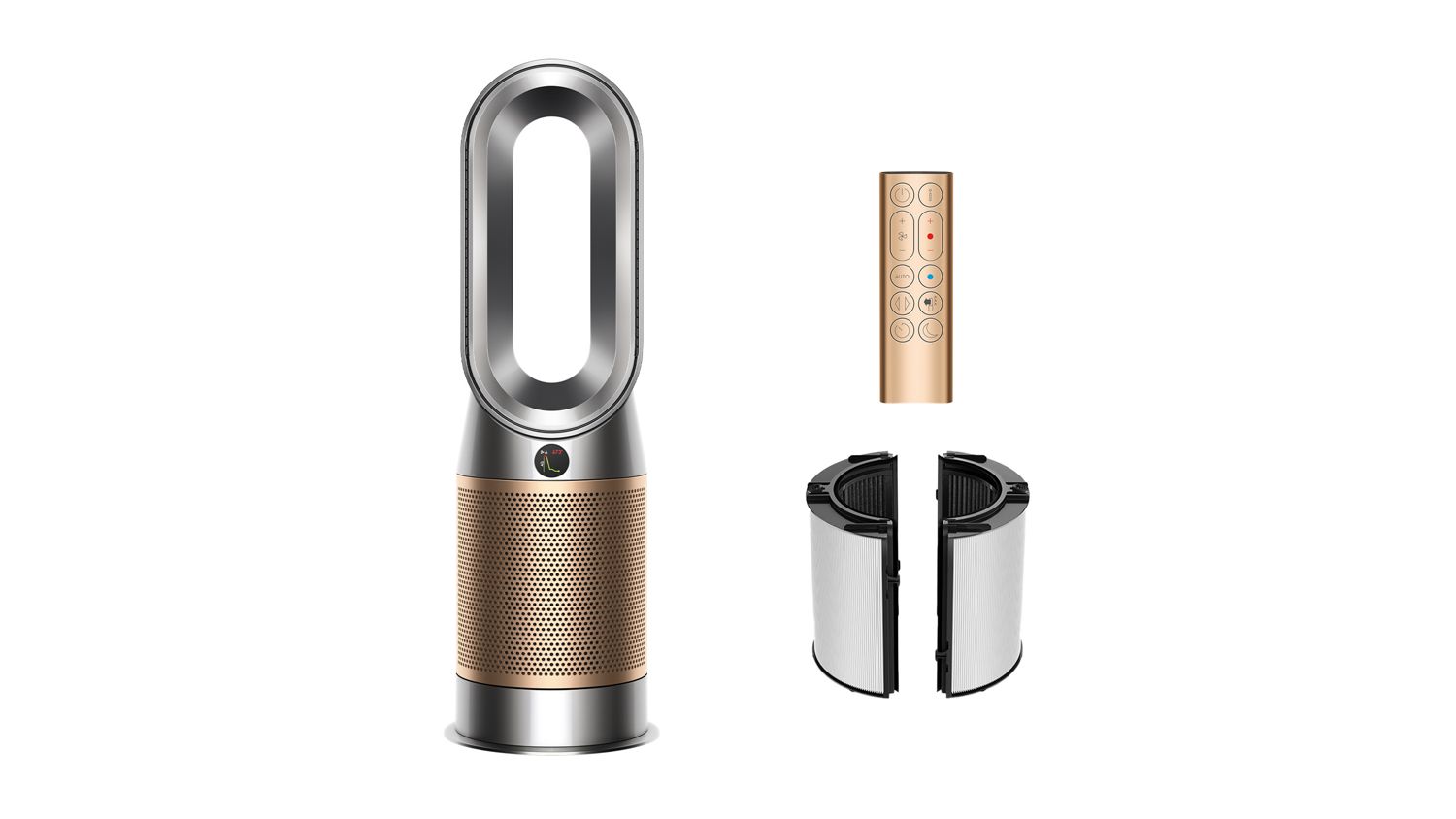 Очиститель воздуха и тепловентилятор Dyson Purifier Hot+Cool HP2 De-NOx HP12, никель/золото