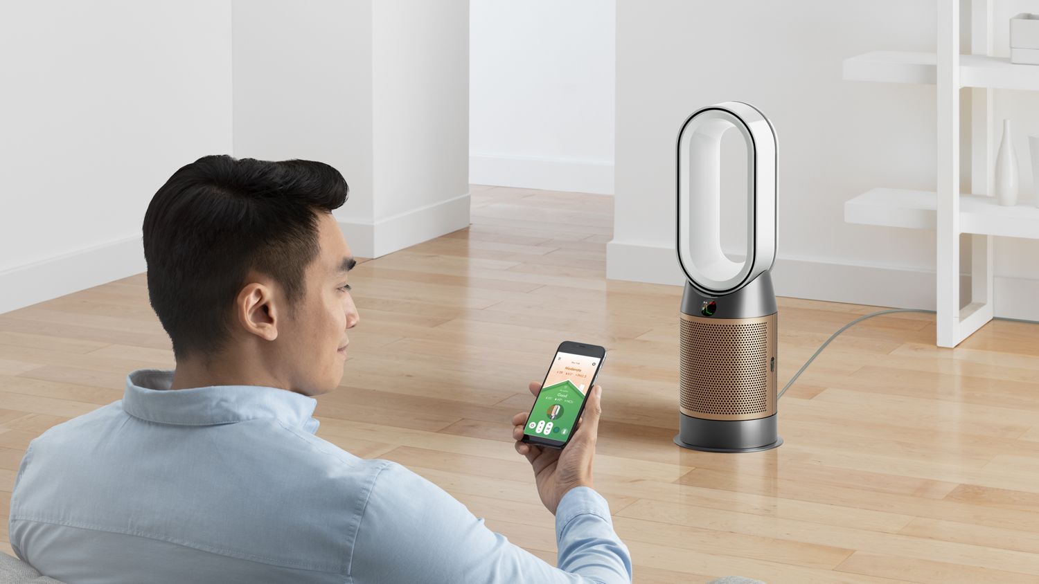 Очиститель воздуха и тепловентилятор Dyson Purifier Hot+Cool HP2 De-NOx HP12, никель/золото