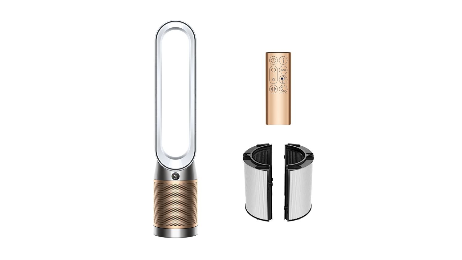 Очиститель воздуха и вентилятор Dyson Purifier Cool PC2 De-NOx TP12, белый/золотой