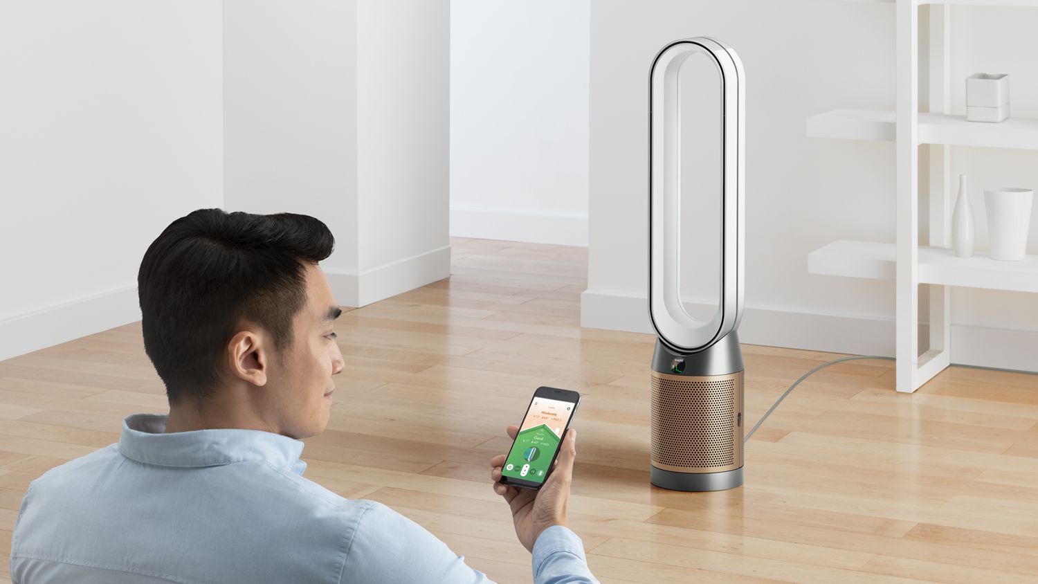 Очиститель воздуха и вентилятор Dyson Purifier Cool PC2 De-NOx TP12, белый/золотой