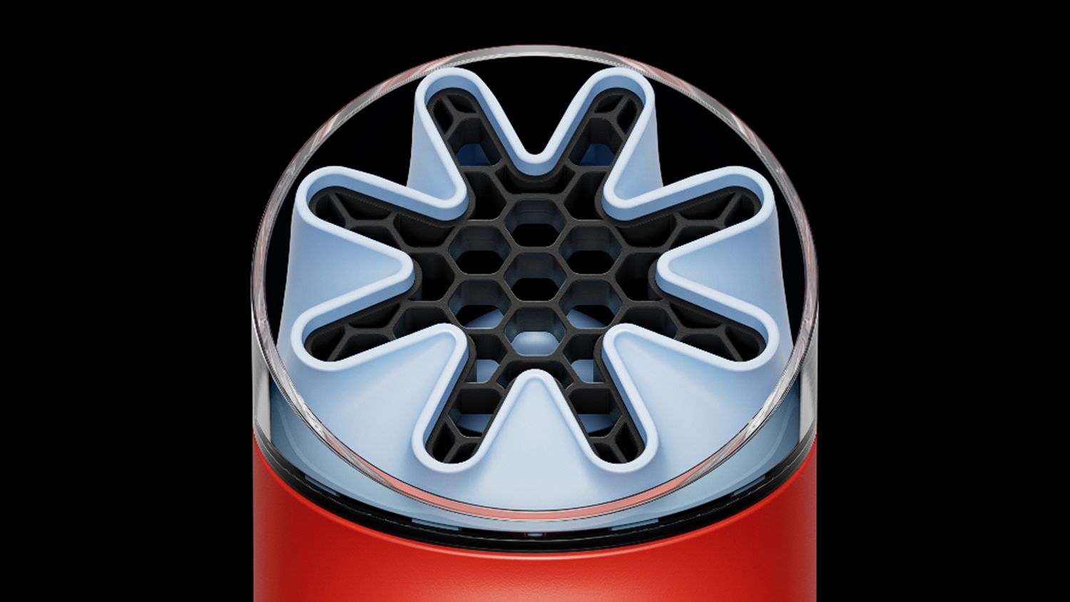 Портативный вентилятор Dyson HushJet Mini Cool, карнеол/красный
