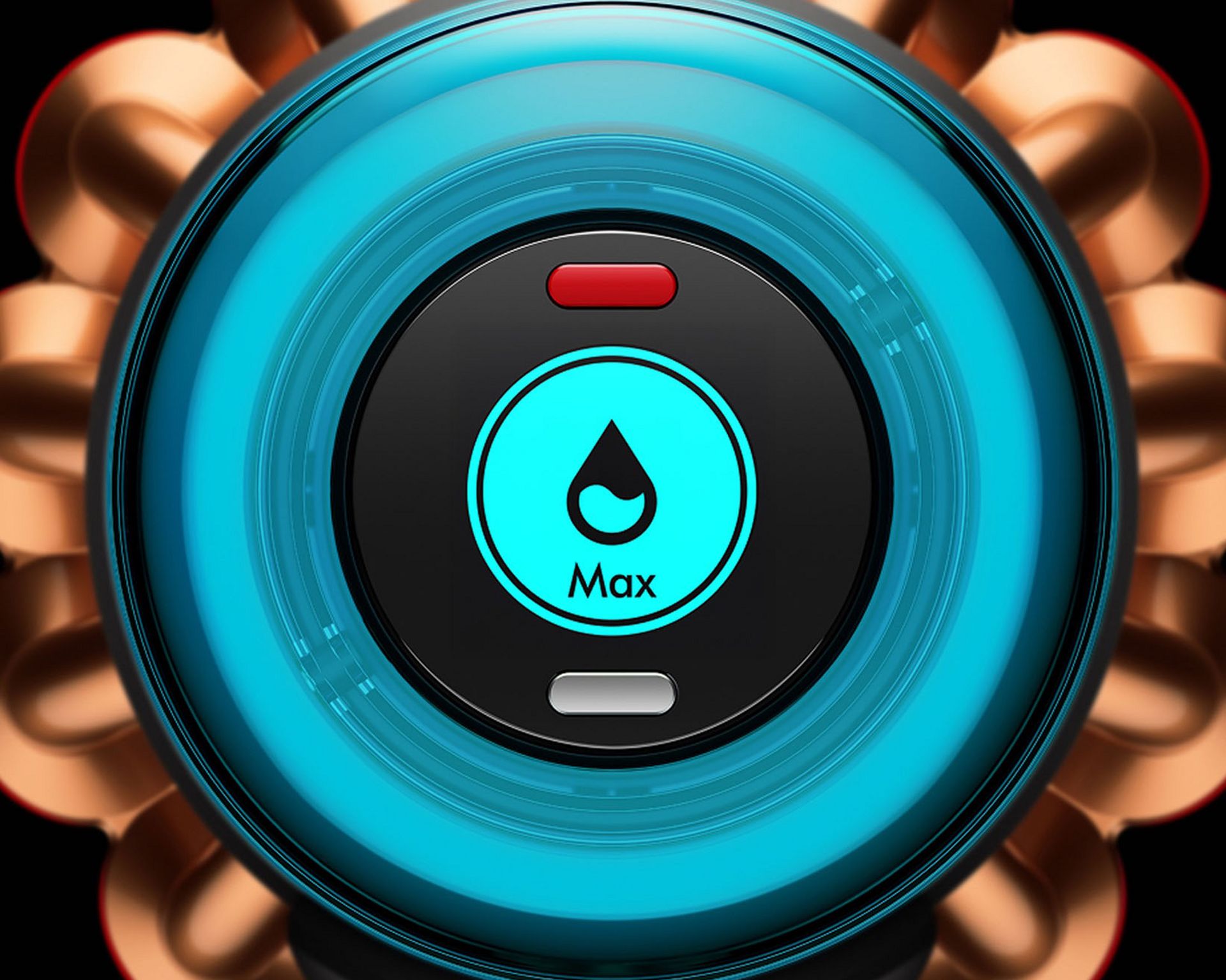 Капля воды на дисплее с подписью режима MAX внизу.
