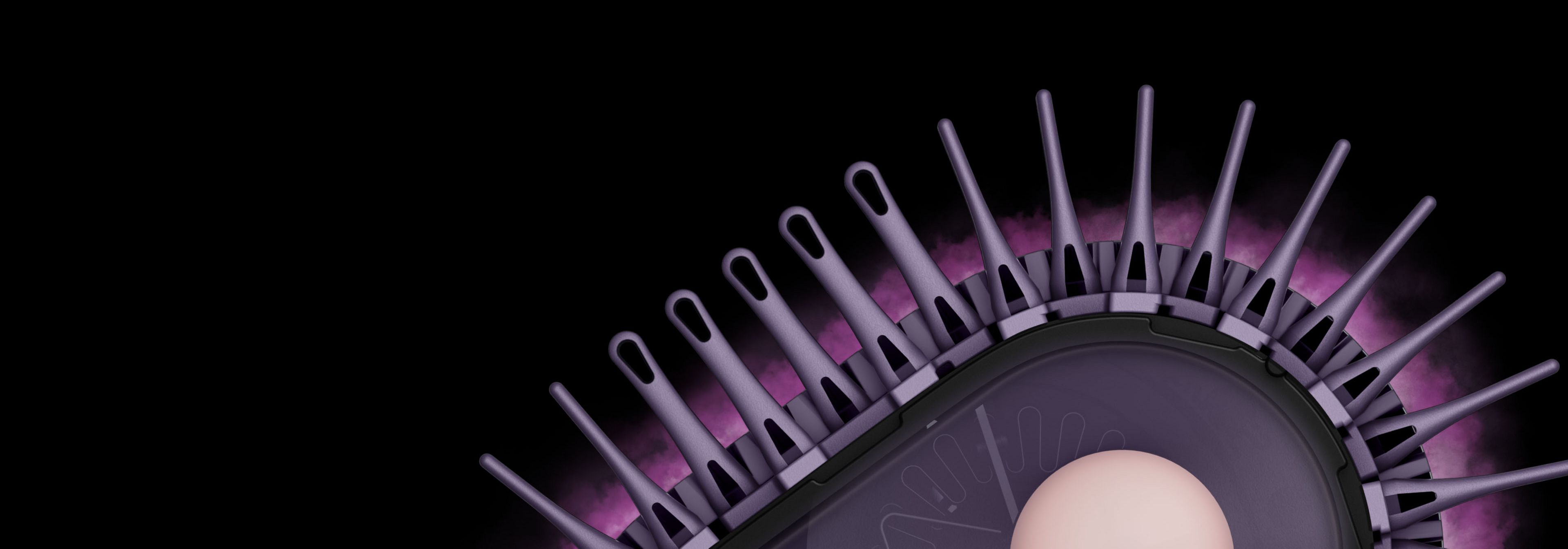 Щетинки PivotFlex на фене-щётке Dyson Airsmooth.